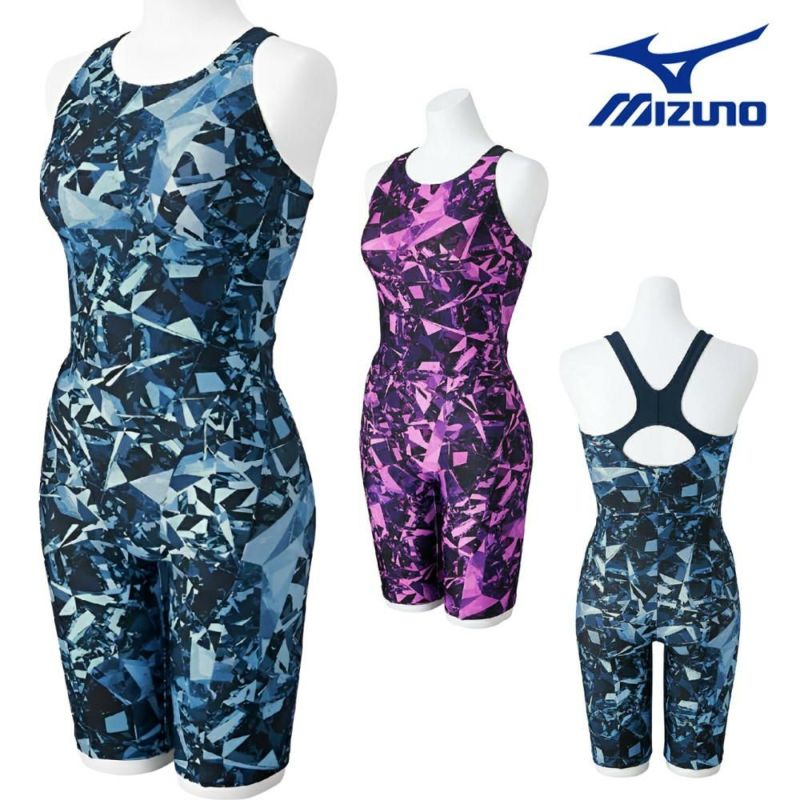 ミズノMIZUNOフィットネス水着レディースSTROKEONEオールインワンパッド付き2025年春夏モデルN2JGC806