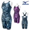 ミズノMIZUNOフィットネス水着レディースSTROKEONEオールインワンパッド付き2025年春夏モデルN2JGC806