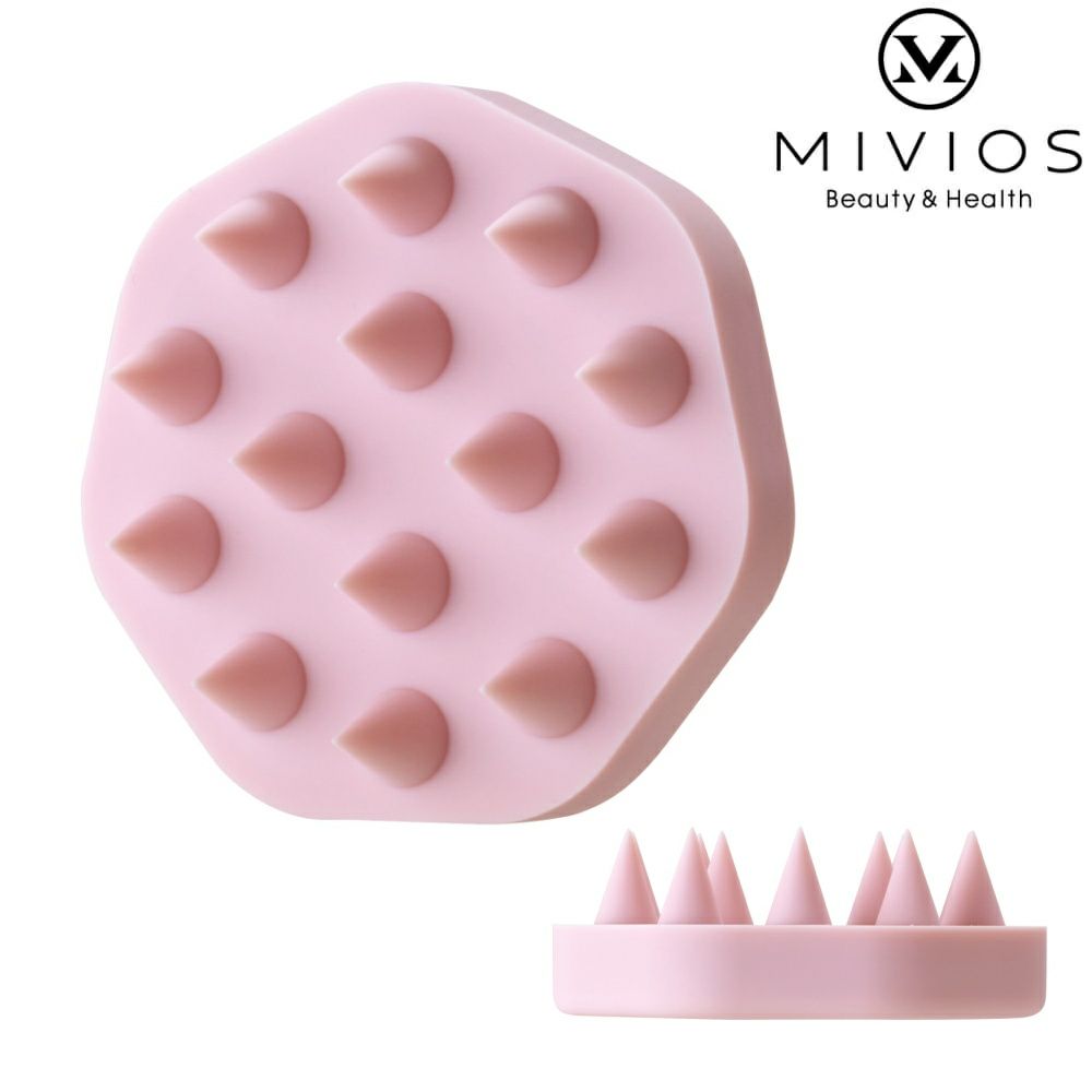 MIVIOSミヴィオスヘッドスパブラシパウダーピンクソフトマッサージアルインコALINCOフィットネスエクササイズストレッチマッサージMVS200P