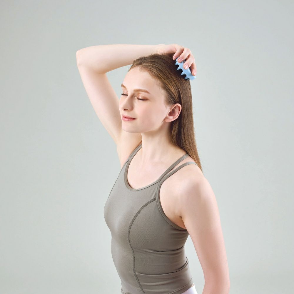 MIVIOSミヴィオスヘッドスパブラシアイスブルーハードマッサージアルインコALINCOフィットネスエクササイズストレッチマッサージMVS200A