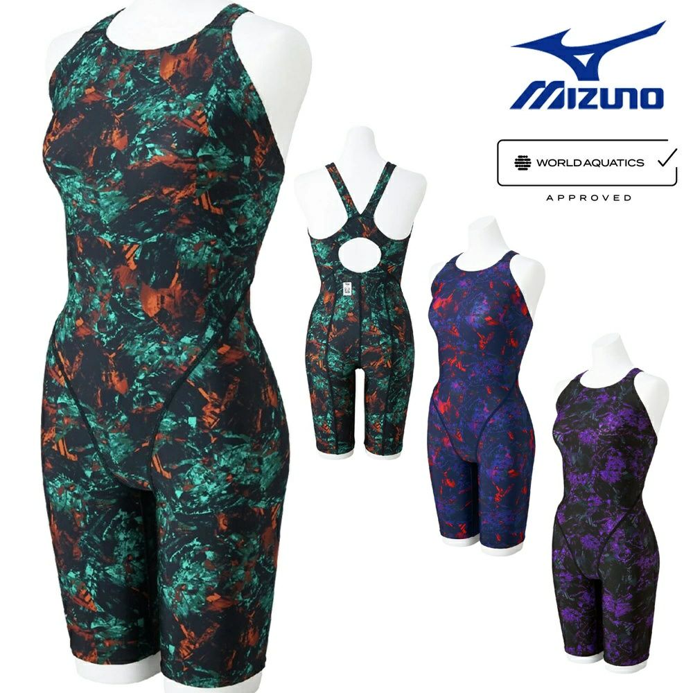 ミズノMIZUNO競泳水着レディースWA承認モデルSTREAMACEハーフスーツマスターズバックオールインワンストリームフィットA2025年春夏モデルN2MGC744finaマークあり