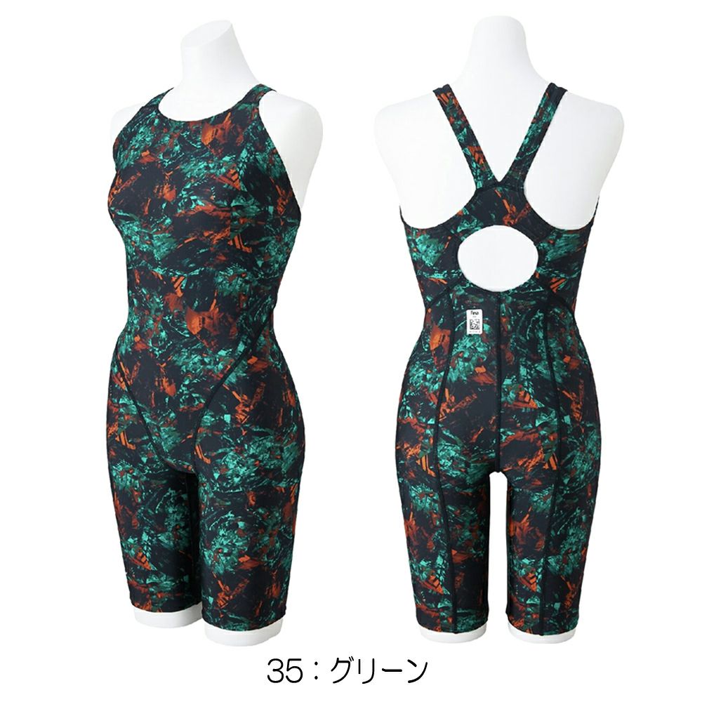 ミズノMIZUNO競泳水着レディースWA承認モデルSTREAMACEハーフスーツマスターズバックオールインワンストリームフィットA2025年春夏モデルN2MGC744finaマークあり