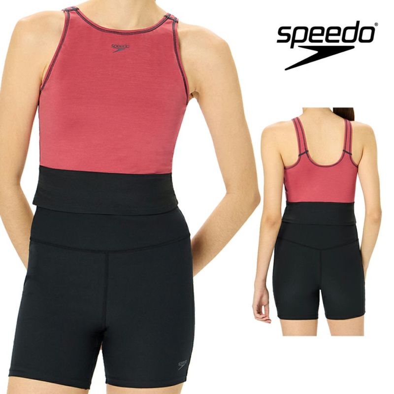 スピードSPEEDOフィットネス水着レディースミニマムパッド付きENDURANCEECOヘザーECO2024年秋冬モデルSFW22302