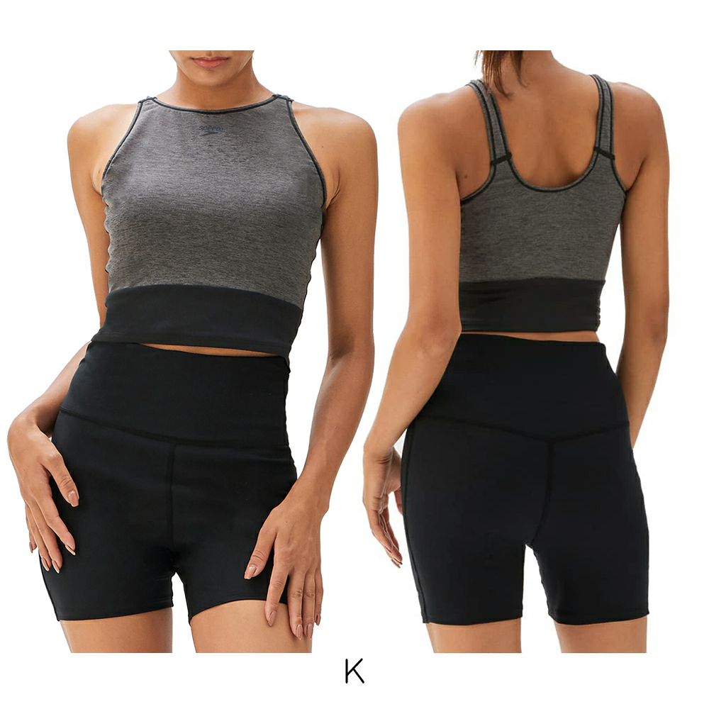 スピードSPEEDOフィットネス水着レディースミニマムパッド付きENDURANCEECOヘザーECO2024年秋冬モデルSFW22302