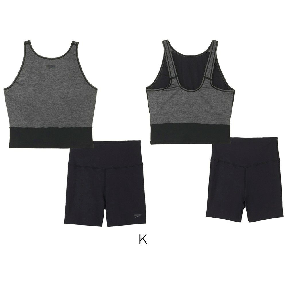 スピードSPEEDOフィットネス水着レディースミニマムパッド付きENDURANCEECOヘザーECO2024年秋冬モデルSFW22302