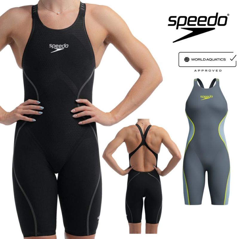 スピードSPEEDO競泳水着レディースFASTSKINLZRPureIntent2.0ファストスキンレーザーピュアインテントウィメンズオープンバックニースキンWA承認モデル短距離向き高速水着SCW12401Ffinaマークあり