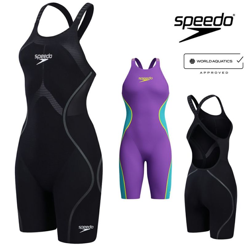 スピードSPEEDO競泳水着レディースFASTSKINLZRPureIntent2.0ファストスキンレーザーピュアインテントウィメンズオープンバックニースキンWA承認モデル短距離向き高速水着SCW12401Ffinaマークあり