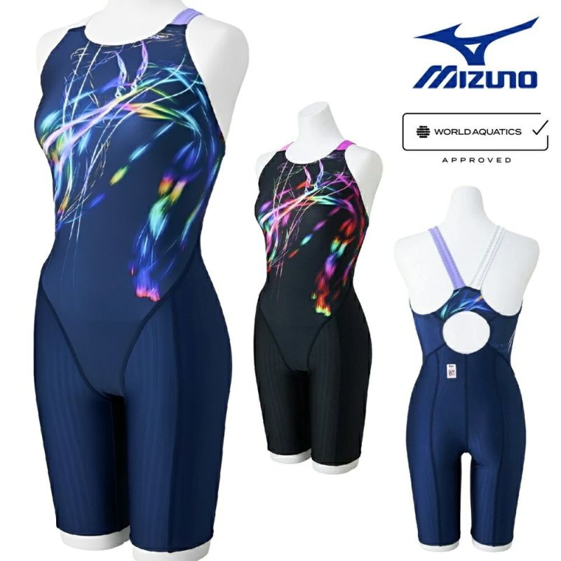 ミズノMIZUNO競泳水着レディースWA承認モデルSTREAMACEハーフスーツマスターズバックオールインワンストリームフィットA2025年春夏モデルN2MGC741finaマークあり