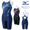 ミズノMIZUNO競泳水着レディースWA承認モデルSTREAMACEハーフスーツマスターズバックオールインワンストリームフィットA2025年春夏モデルN2MGC741finaマークあり