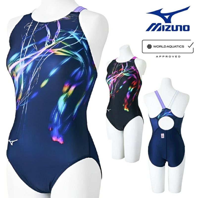 ミズノMIZUNO競泳水着レディースWA承認モデルSTREAMACEローカットストリームフィットA2025年春夏モデルN2MAC741finaマークあり