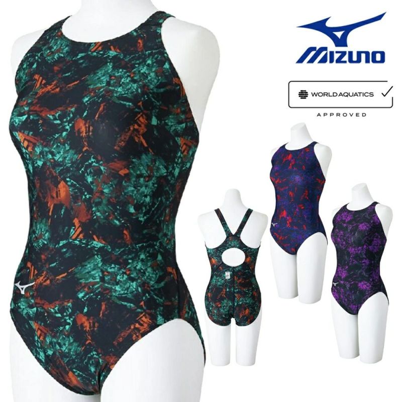 ミズノMIZUNO競泳水着レディースWA承認モデルSTREAMACEローカットストリームフィットA2025年春夏モデルN2MAC744finaマークあり