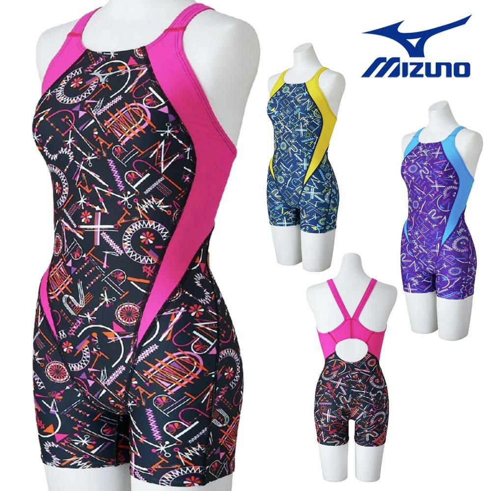 ミズノMIZUNO競泳水着練習用水着レディースエクサースーツミディアムハーフスーツEXERSUITSU-Fit競泳練習水着2025年春夏モデルN2MGC786