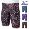 ミズノMIZUNO競泳水着練習用水着メンズエクサースーツハーフスパッツEXERSUITSU-Fit競泳練習水着2025年春夏モデルN2MBC586