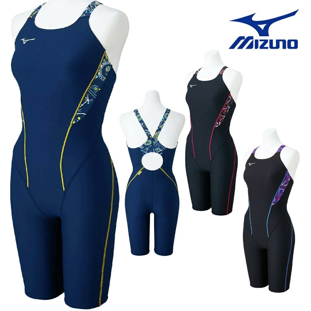 ミズノMIZUNO競泳水着練習用水着レディースエクサースーツハーフスーツオールインワンEXERSUITSU-Fit競泳練習水着2025年春夏モデルN2MGC787