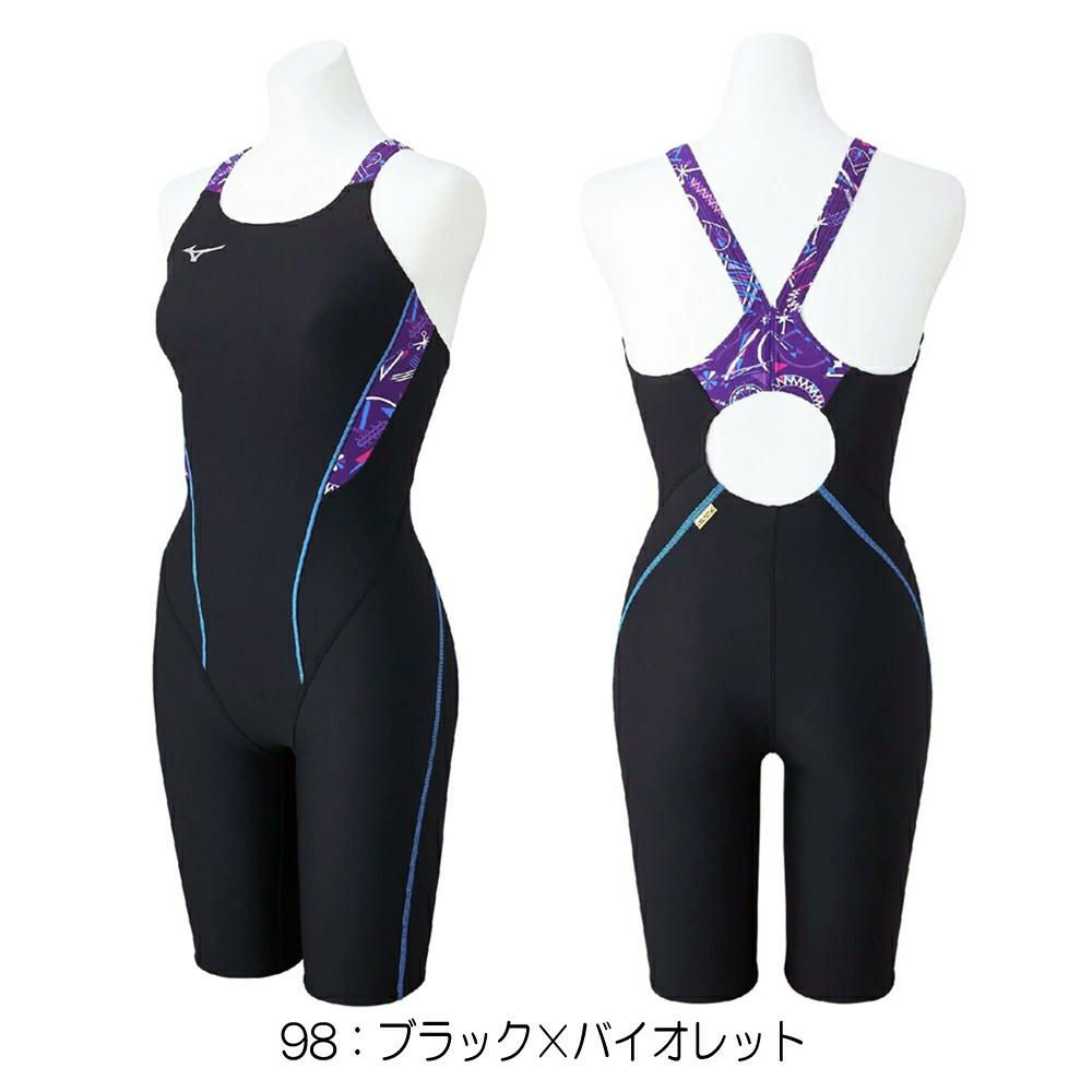ミズノMIZUNO競泳水着練習用水着レディースエクサースーツハーフスーツオールインワンEXERSUITSU-Fit競泳練習水着2025年春夏モデルN2MGC787