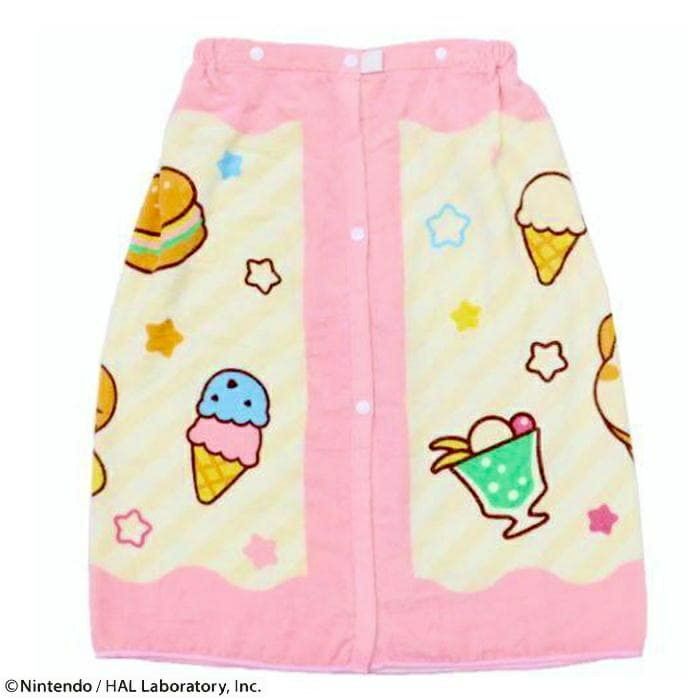 丸眞マルシン巻きタオル60cm丈星のカービィくいしんぼうカービィとフレンズラップタオル水泳小物スイミングプールタオル