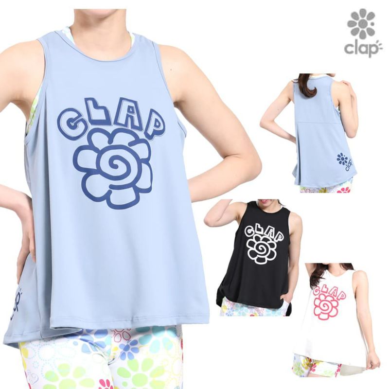 クラップCLAPハナマルクラップフレアータンクレディーススポーツアパレルトレーニングフィットネス女性CTS25038