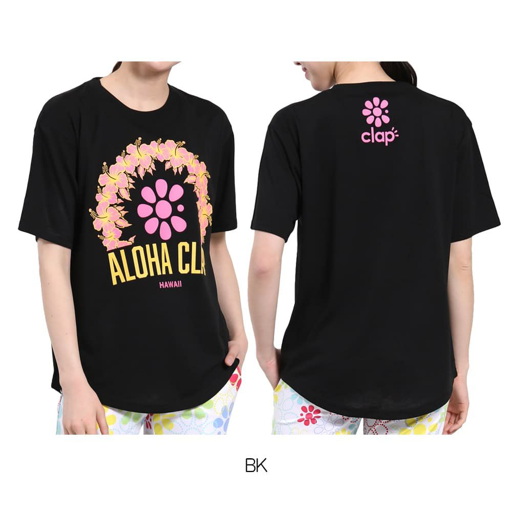 クラップCLAPアロハクラップドライコットンティーレディーススポーツアパレルトレーニングフィットネス女性CTS25042