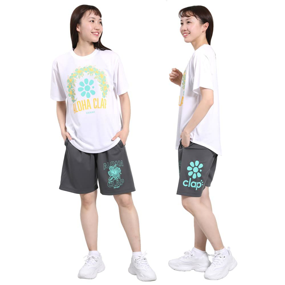 クラップCLAPアロハクラップドライコットンティーレディーススポーツアパレルトレーニングフィットネス女性CTS25042