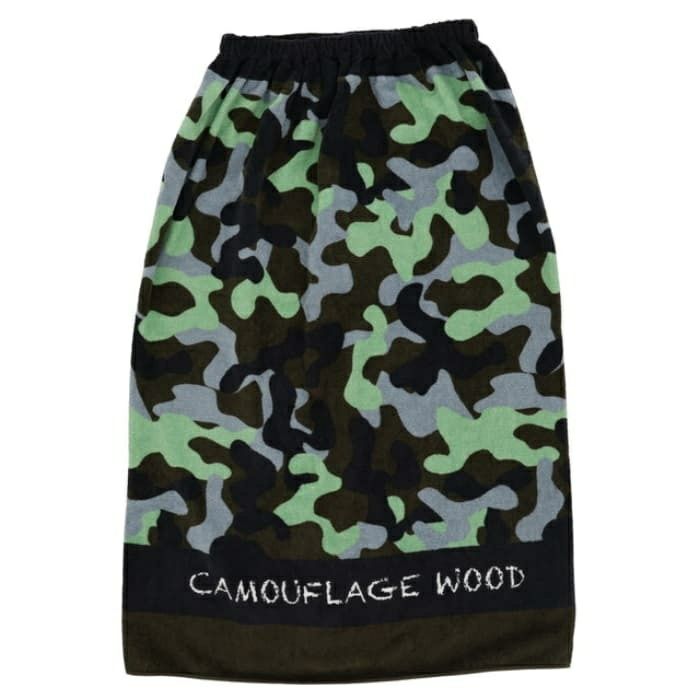 丸眞マルシン巻きタオル80cm丈サンハートカモフラージュウッドラップタオル水泳小物スイミングプールお着替えタオル