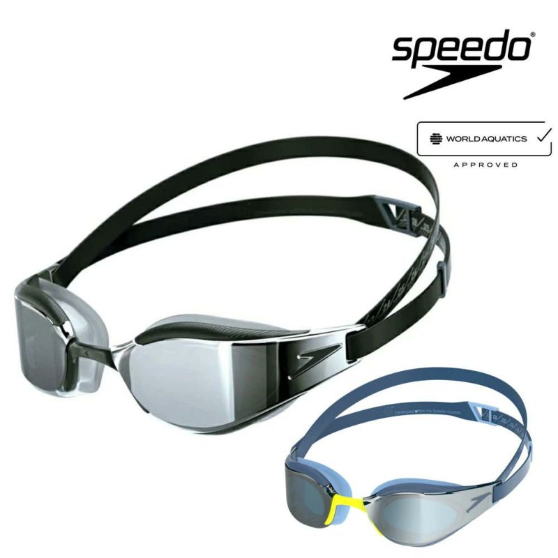 スイミングレーシングゴーグル水泳スピードSPEEDOFastskinHyperEliteMirrorファストスキンハイパーエリートミラーゴーグルWA承認モデル競泳クッション付きSE02151