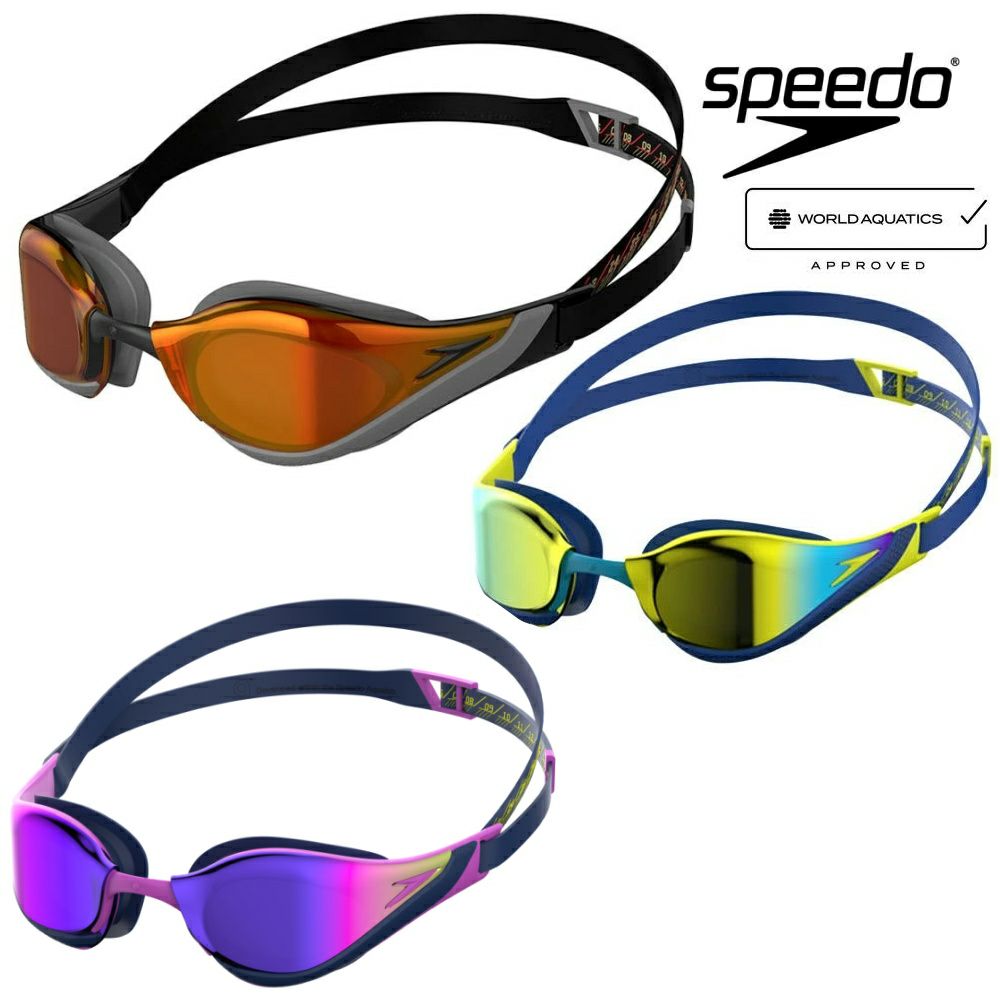 ミラーゴーグル水泳スピードSPEEDOファストスキンピュアフォーカスミラーFINA承認スイミングレーシング競泳SE01951-4