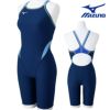 ミズノMIZUNO競泳水着練習用水着レディースエクサースーツハーフスーツオールインワンEXERSUITSU-Fit競泳練習水着2025年春夏モデルN2MGC263