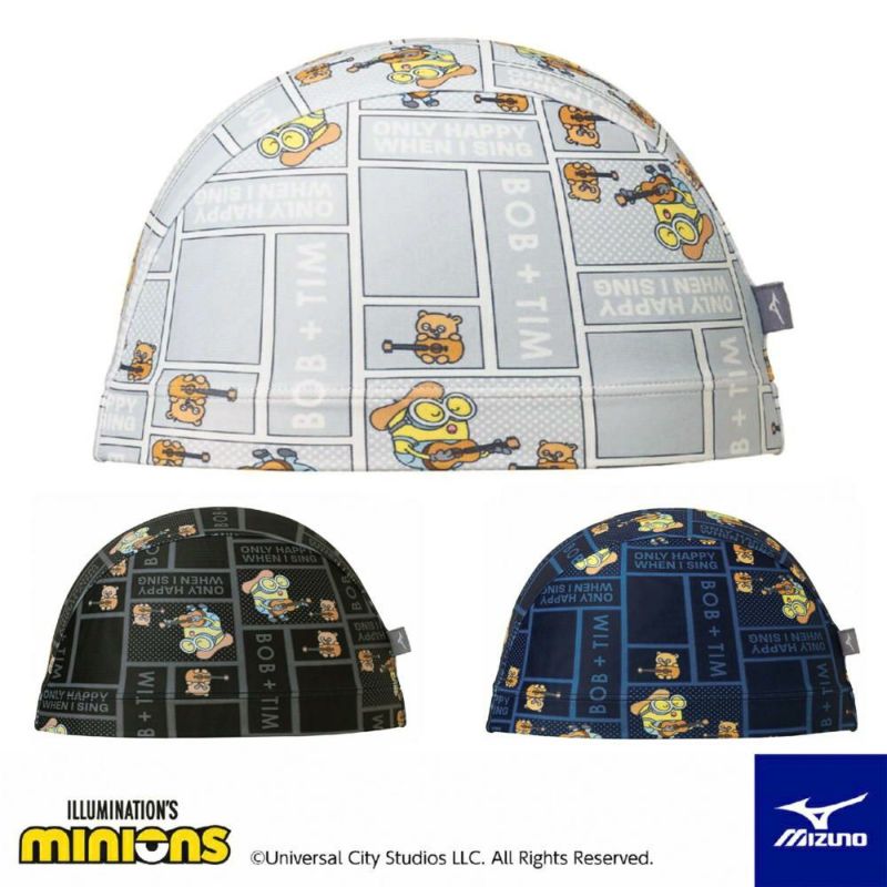 ミズノMIZUNO水泳2WAYキャップスイムキャップミニオンズMINIONS水泳小物2025年春夏モデルN2JWC500