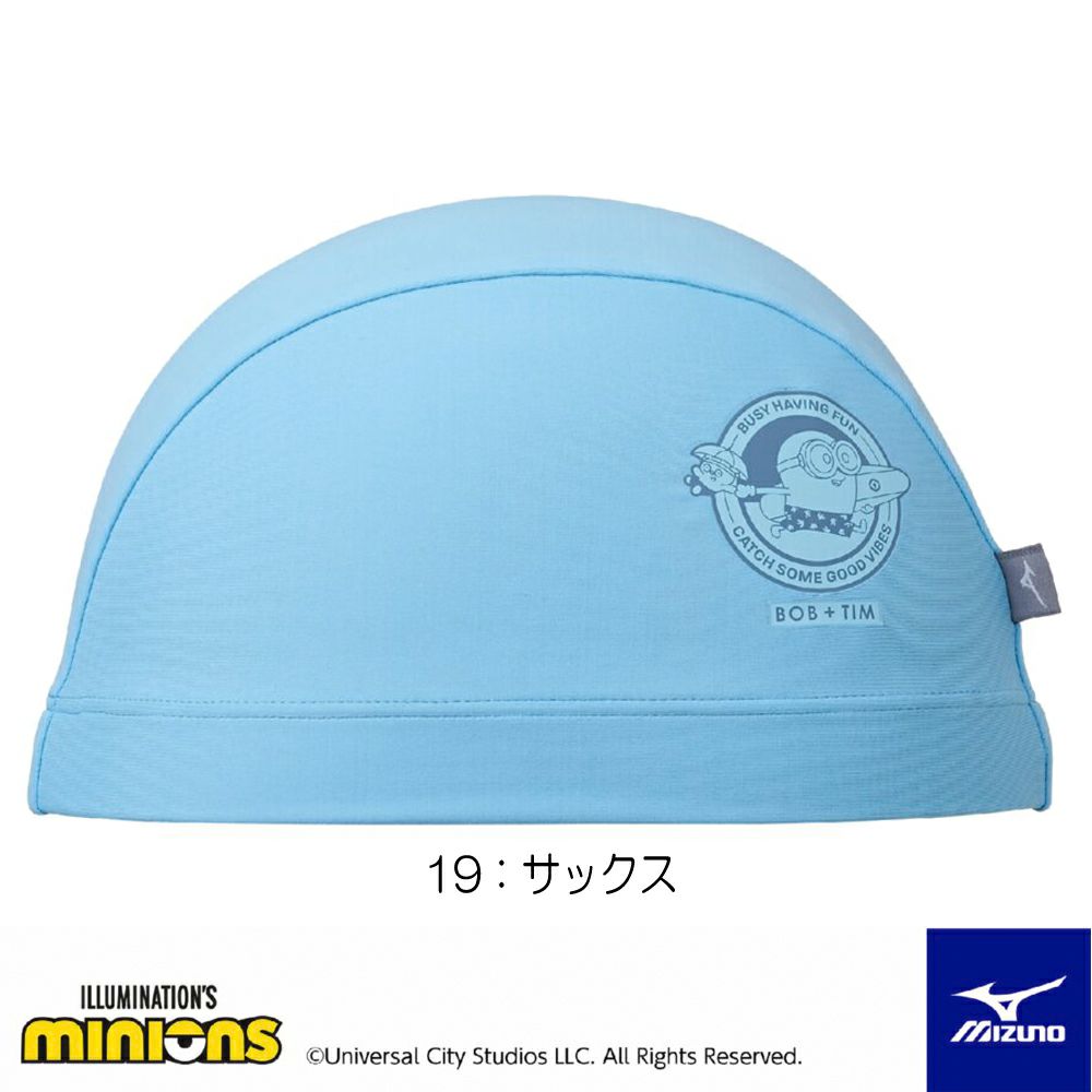 ミズノMIZUNO水泳2WAYキャップスイムキャップミニオンズMINIONS水泳小物2025年春夏モデルN2JWC522