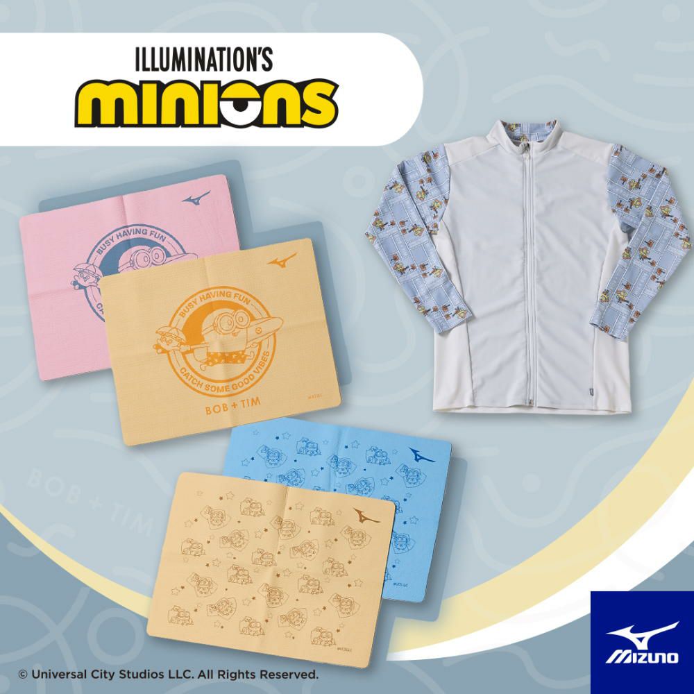 ミズノMIZUNO水泳2WAYキャップスイムキャップミニオンズMINIONS水泳小物2025年春夏モデルN2JWC522