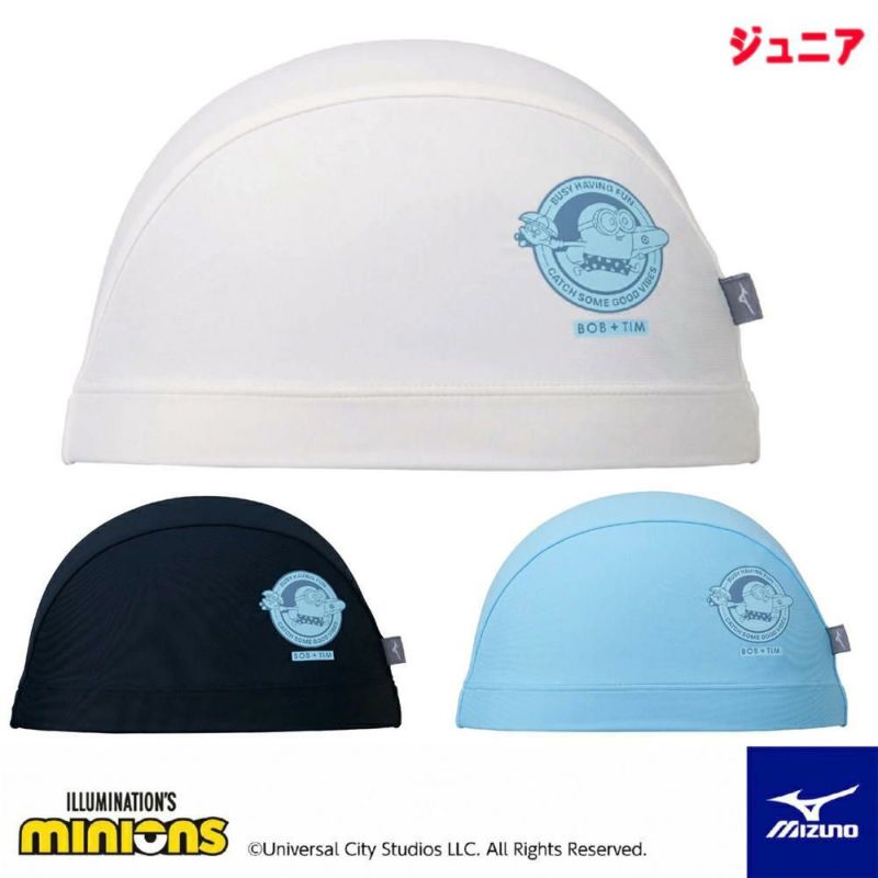 ミズノMIZUNO水泳2WAYキャップジュニア用スイムキャップミニオンズMINIONS水泳小物2025年春夏モデルN2JWC600
