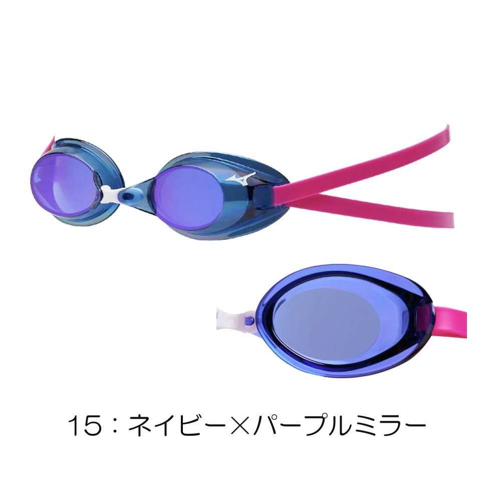 ミズノMIZUNO水泳限定ゴーグルミラーレンズノンクッションタイプWA承認モデルくもり止め競泳2025年春夏モデルN3JEC571FINA承認