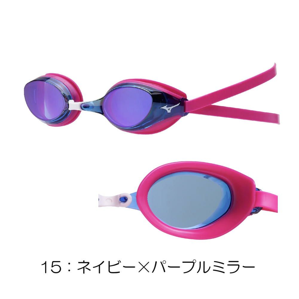 ミズノMIZUNO水泳レーシングゴーグル限定ゴーグルミラーレンズクッション一体成型WA承認モデルくもり止め競泳2025年春夏モデルN3JEC591FINA承認