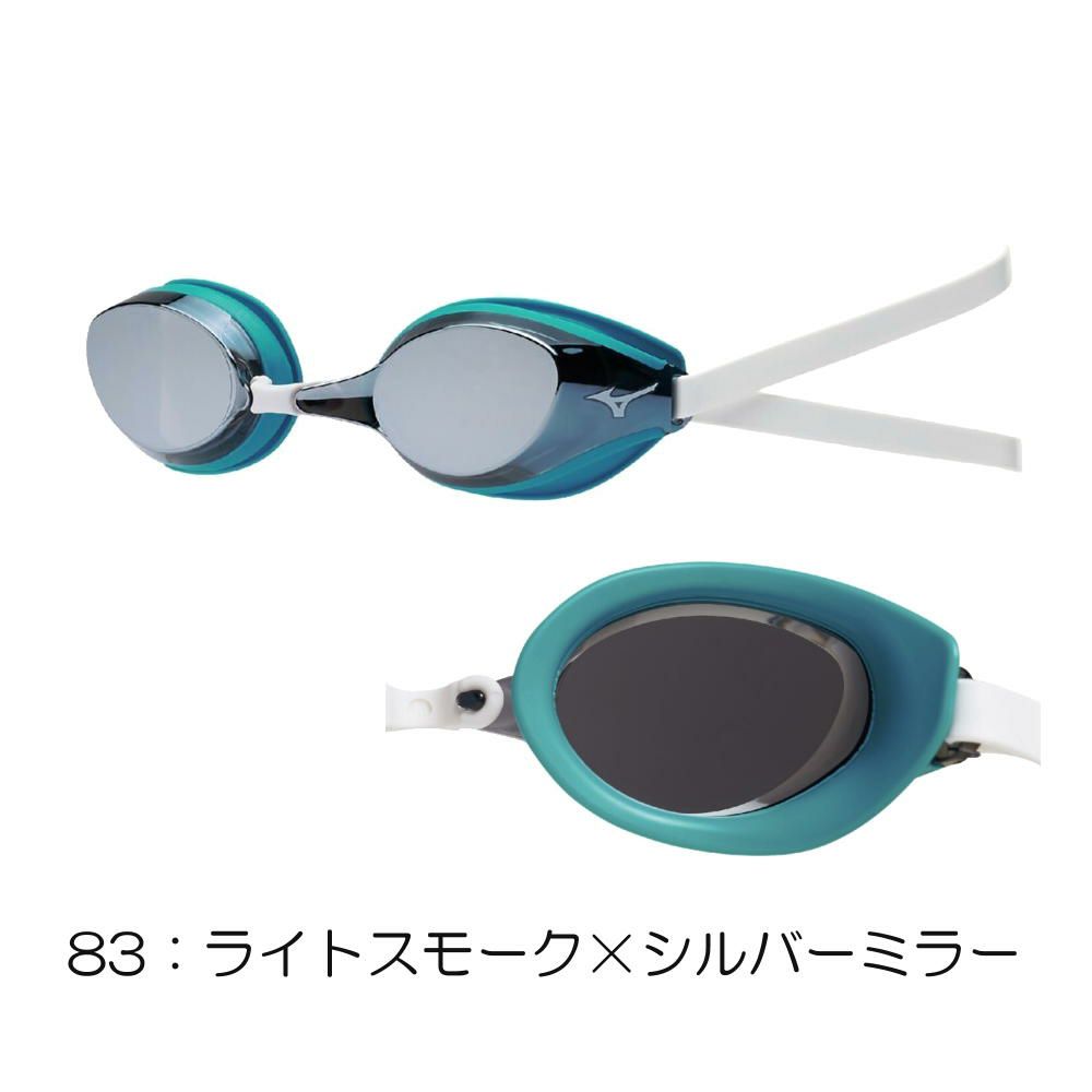 ミズノMIZUNO水泳レーシングゴーグル限定ゴーグルミラーレンズクッション一体成型WA承認モデルくもり止め競泳2025年春夏モデルN3JEC591FINA承認
