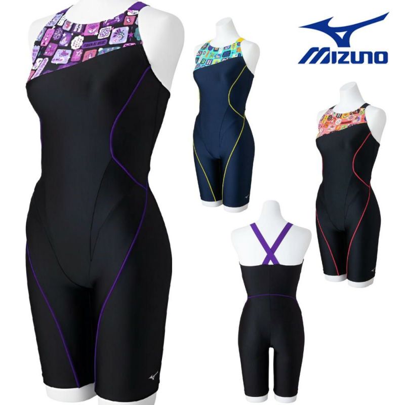 ミズノMIZUNOフィットネス水着レディースSTROKEONEオールインワンパッド付き2025年春夏モデルN2JGC807