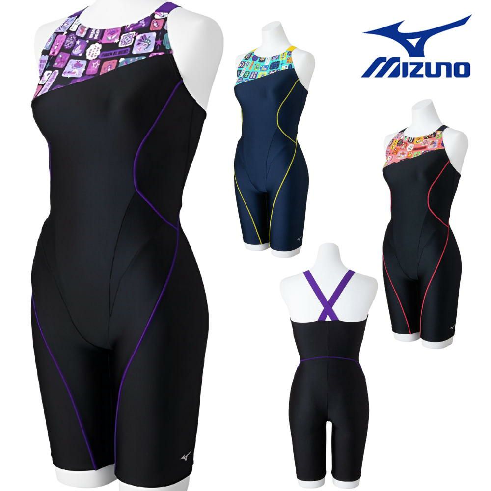 ミズノMIZUNOフィットネス水着レディースSTROKEONEオールインワンパッド付き2025年春夏モデルN2JGC807