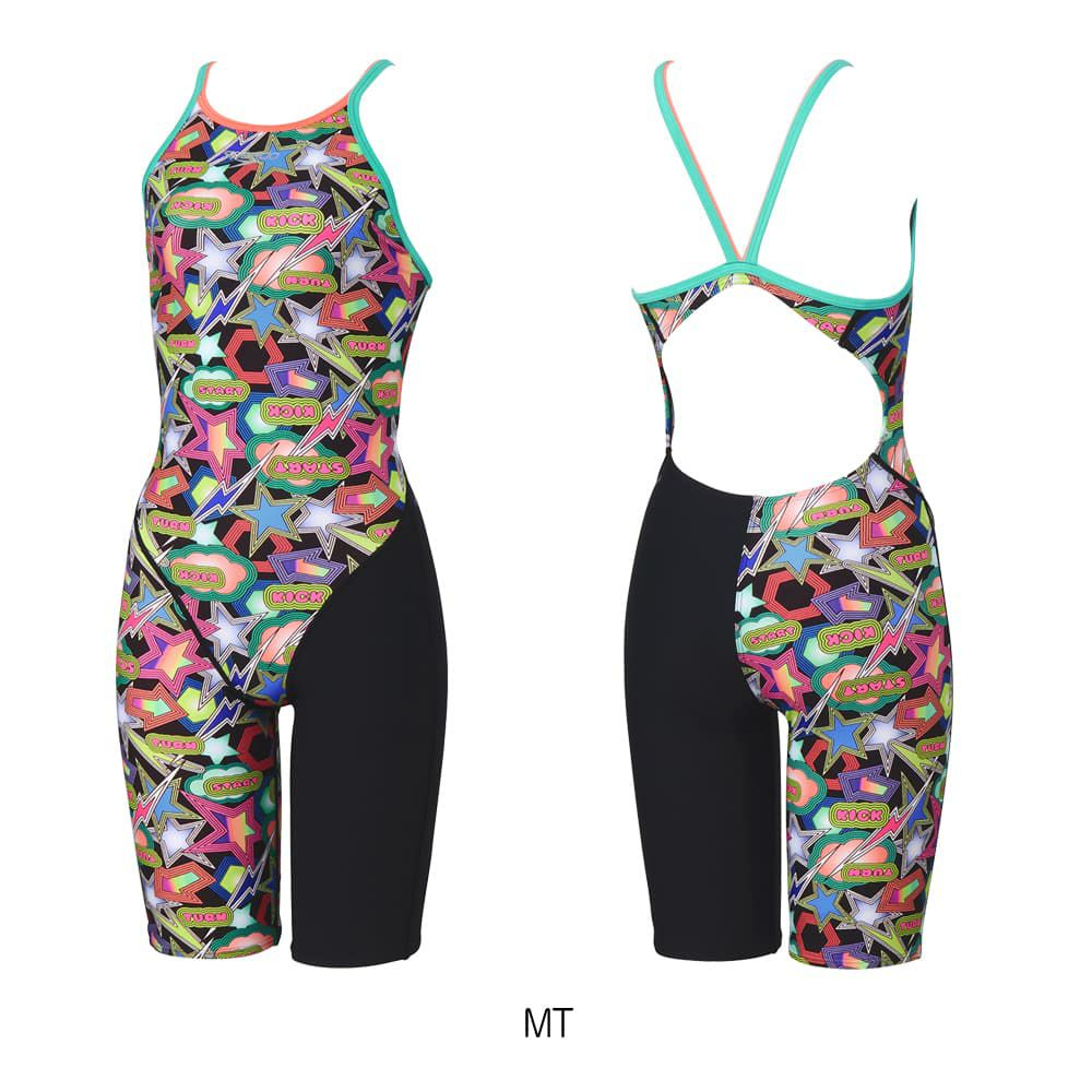 スピードSPEEDO競泳水着練習用水着レディーススパークリングターンズニースキンオールインワンENDURANCEECO競泳練習水着2025年秋冬モデルSTW12556