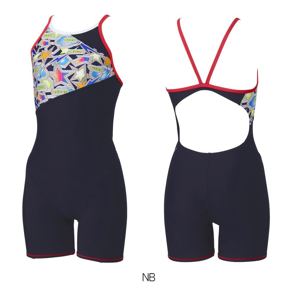 スピードSPEEDO競泳水着練習用水着レディーススパークリングターンズショートニースキンオールインワンENDURANCEECO競泳練習水着2025年秋冬モデルSTW12558