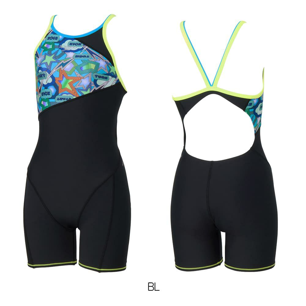 スピードSPEEDO競泳水着練習用水着レディーススパークリングターンズショートニースキンオールインワンENDURANCEECO競泳練習水着2025年秋冬モデルSTW12558