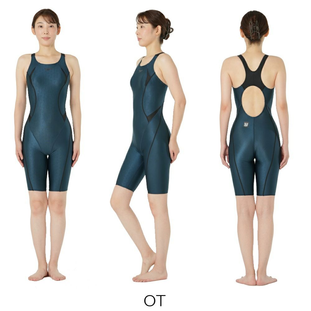 スピードSPEEDO競泳水着レディースWA承認モデルセミオープンバックニースキンオールインワンFLEXΣχSCW12302Ffinaマークあり