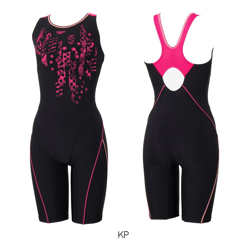 スピードSPEEDOフィットネス水着レディースクラッシュドットルースンニースキンオールインワンUltraStretch0パッド付き2025年秋冬モデルSFW12563