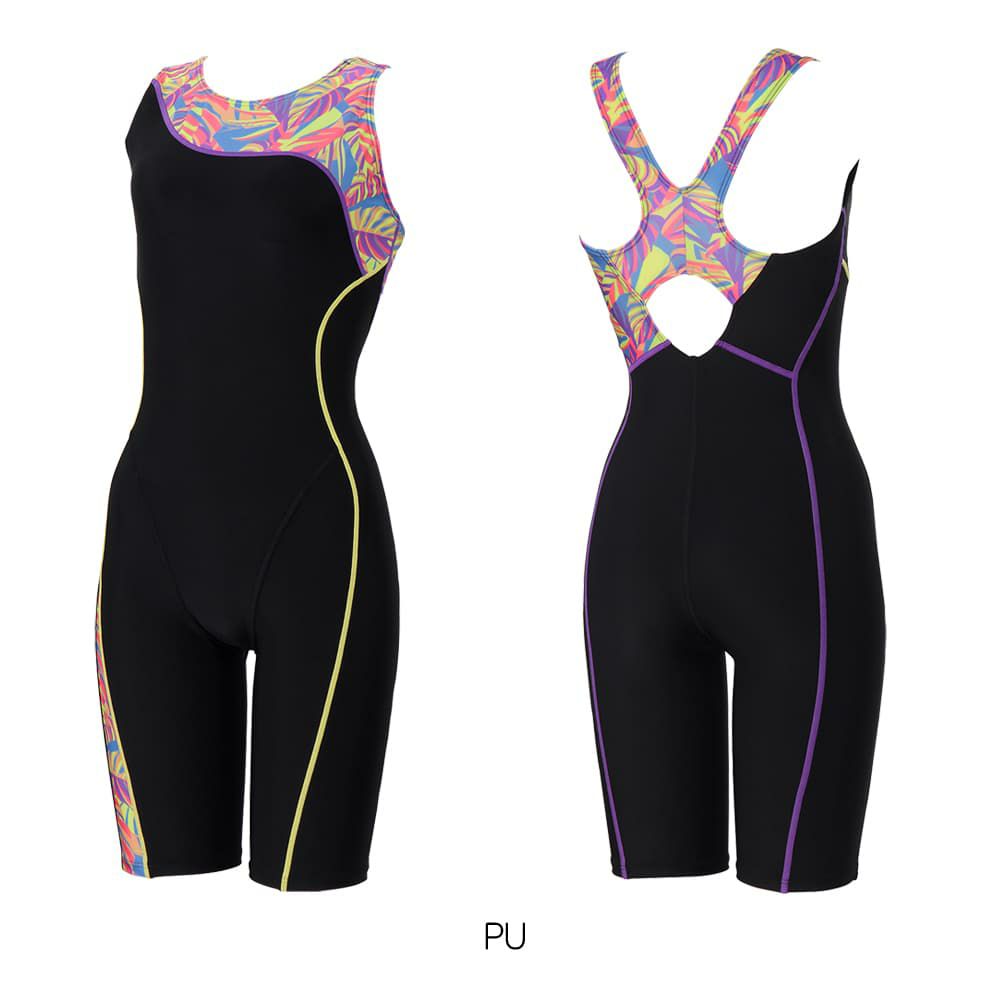 スピードSPEEDOフィットネス水着レディースアシンメトリールースンニースキンオールインワンUltraStretch0パッド付き2025年秋冬モデルSFW12565