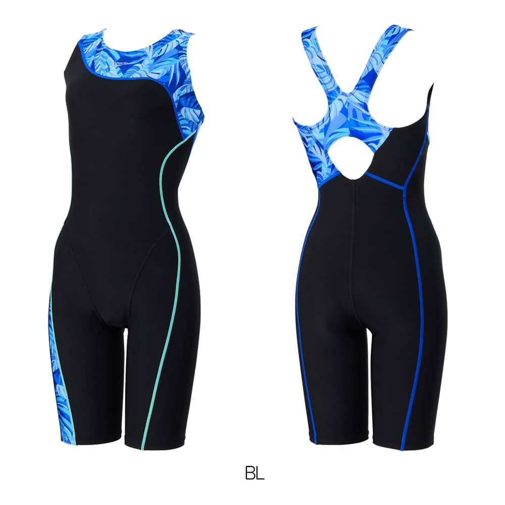 スピードSPEEDOフィットネス水着レディースアシンメトリールースンニースキンオールインワンUltraStretch0パッド付き2025年秋冬モデルSFW12565