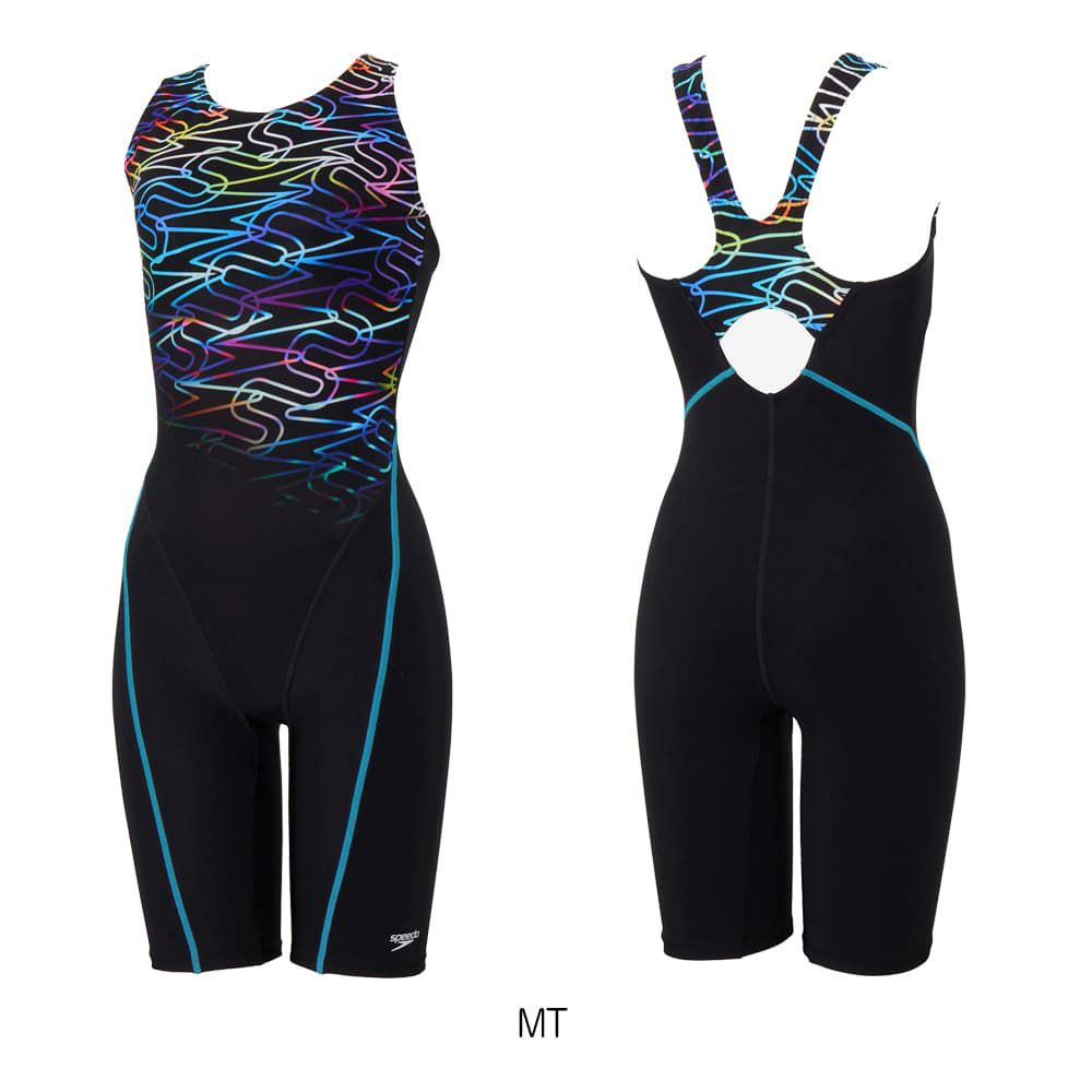 スピードSPEEDOフィットネス水着レディースモノグラムジャパン2ルースンニースキンオールインワンUltraStretch0パッド付き2025年秋冬モデルSFW12564