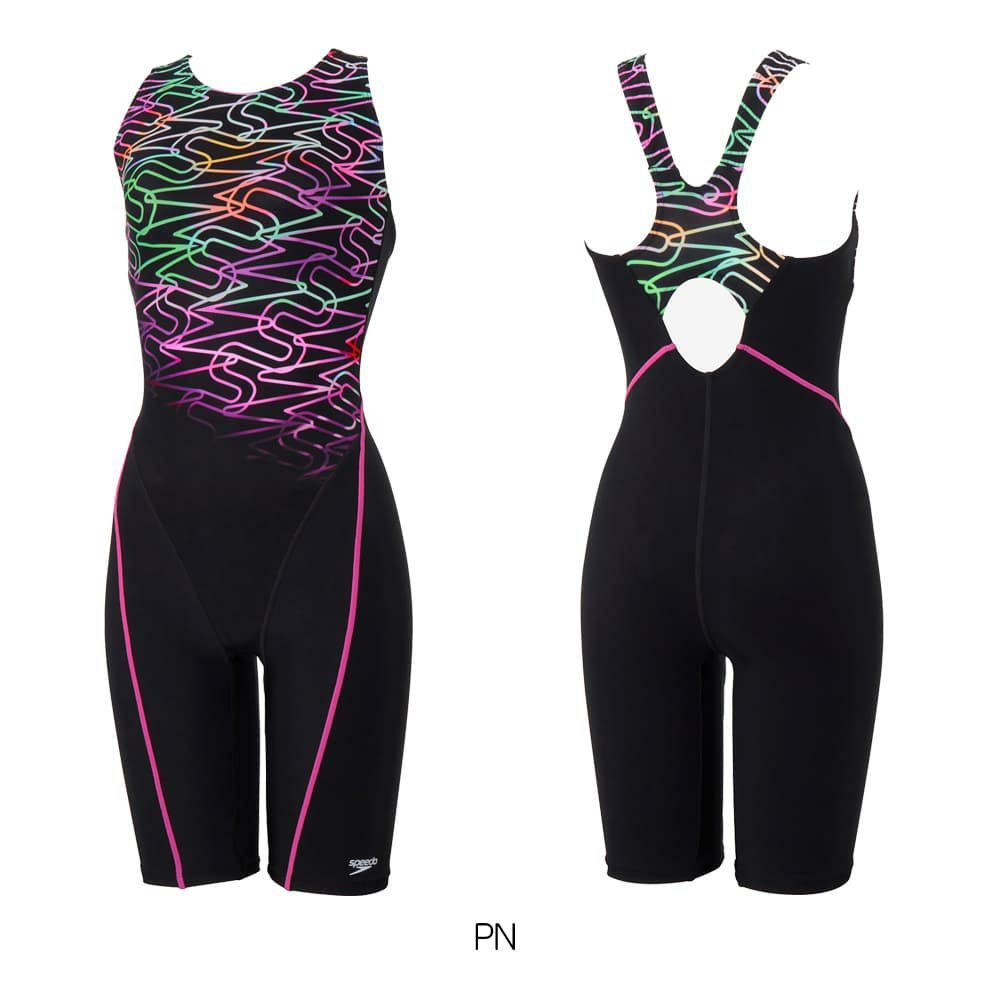 スピードSPEEDOフィットネス水着レディースモノグラムジャパン2ルースンニースキンオールインワンUltraStretch0パッド付き2025年秋冬モデルSFW12564