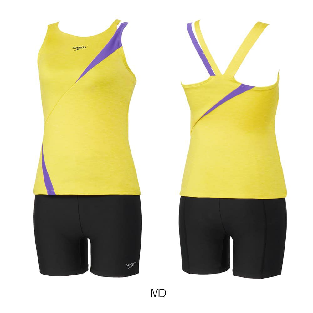 スピードSPEEDOフィットネス水着レディースディアゴナプロセパレーツHeatherStretchProパッド付き2025年秋冬モデルSFW22560