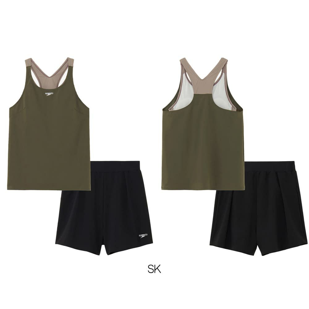 スピードSPEEDOフィットネス水着レディースエアパIISoftandStretchTaffetaパッド付き2025年秋冬モデルSFW22562