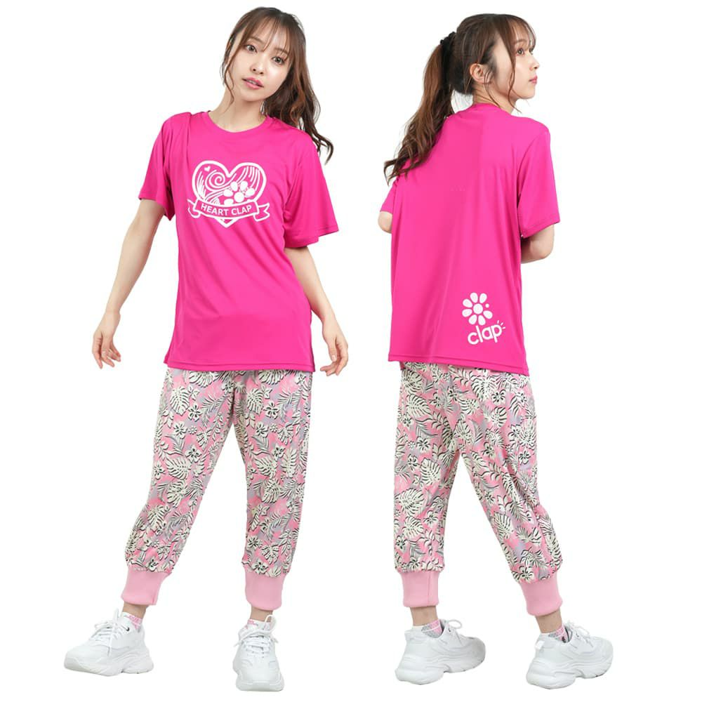 クラップCLAPハイビスカスイージーレディーススポーツアパレルトレーニングフィットネス女性CE25016