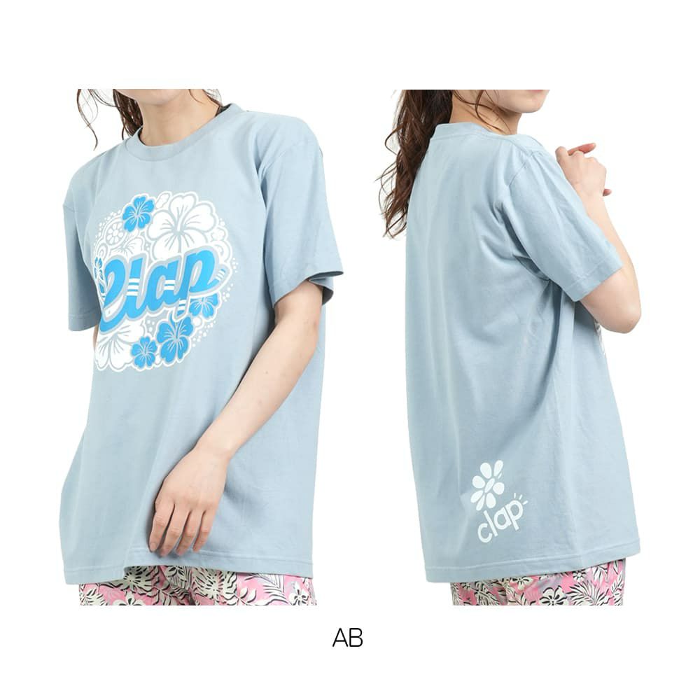 クラップCLAPハイビスカスクラップティーレディーススポーツアパレルトレーニングフィットネス女性CTS25047