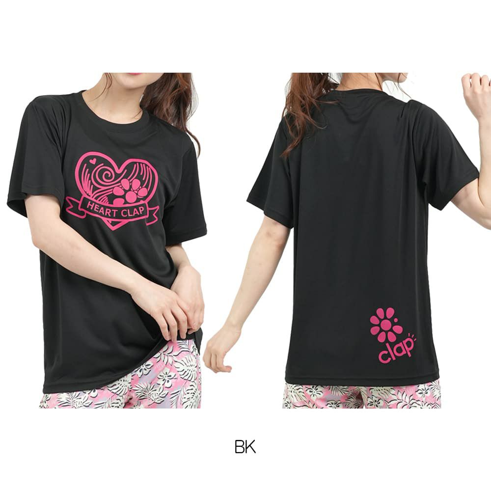 クラップCLAPハートクラップドライティーレディーススポーツアパレルトレーニングフィットネス女性CTS25049